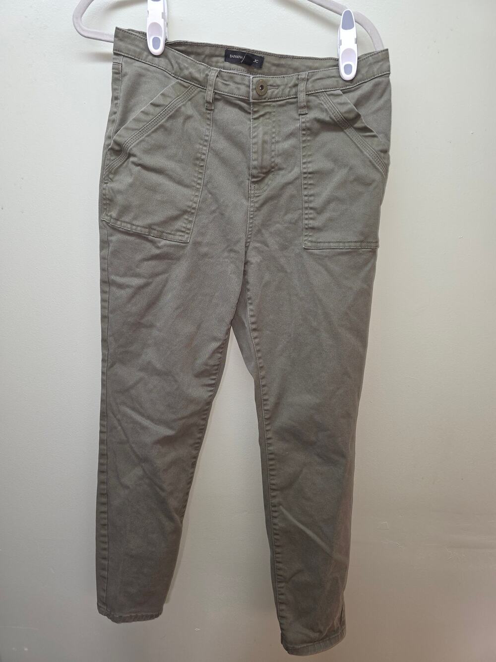 Banana Republic Olive Utility Skinny Pants Size 10
